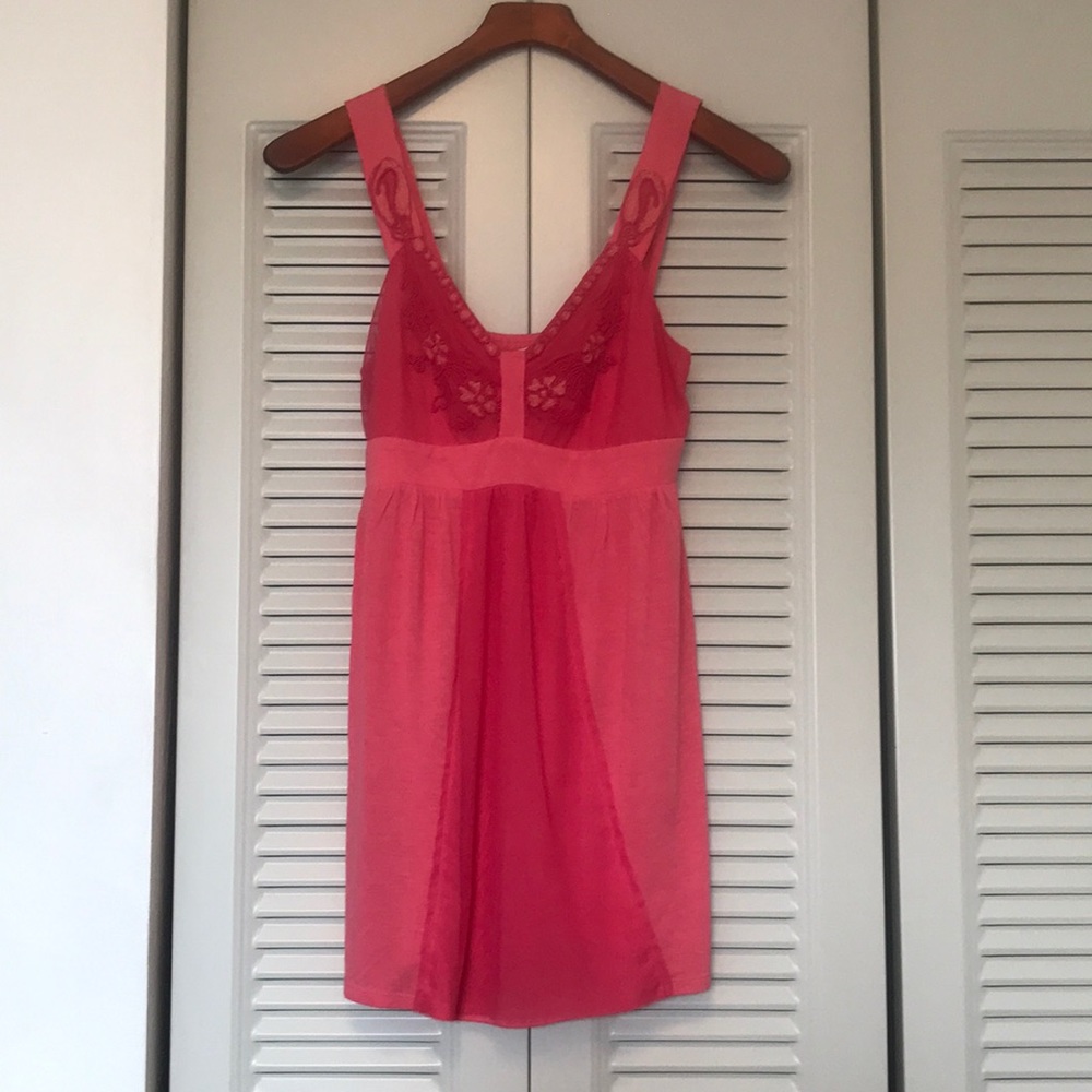 Pink babydoll tank top